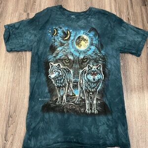 The Mountain Dark Blue Cotton T-Shirt